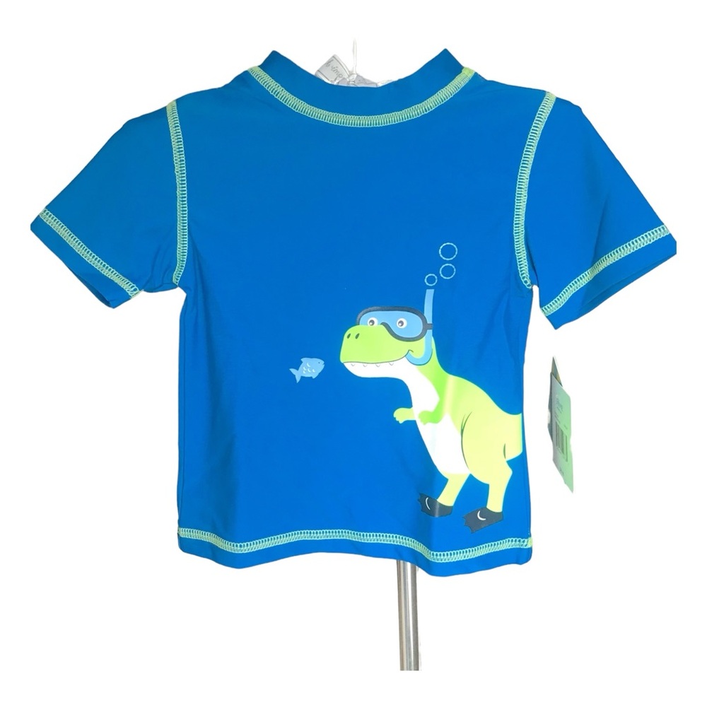 NWT LITTLE ME Dino Rashguard Top Size 24 months
